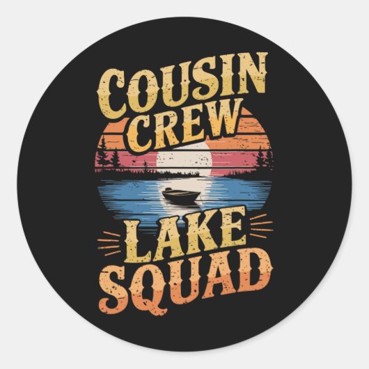 Sticker Rond Équipe de cousins Lac Squad  (Devant)