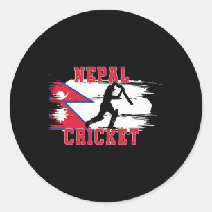 Sticker Rond Équipe de cricket Népal Fans de cricket Népal Drap