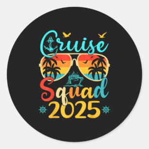 Sticker Rond Équipe de croisière 2025 Famille de jumelage de va