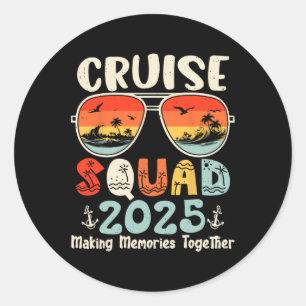 Sticker Rond Équipe de croisière 2025 Famille de jumelage de va
