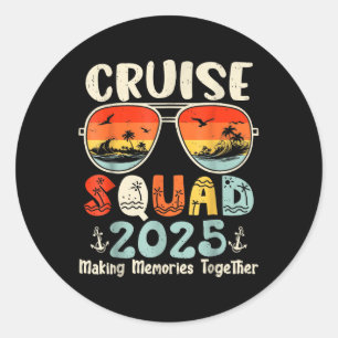 Sticker Rond Équipe de croisière 2025 Famille de jumelage de va