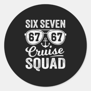 Sticker Rond Équipe de croisière 67 2025 Mème de croisière pour