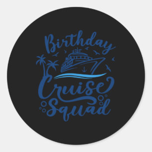 Sticker Rond Équipe de croisière d'anniversaire