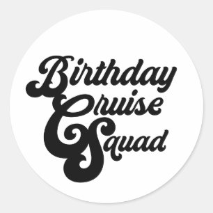 Sticker Rond Équipe de croisière d'anniversaire