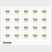 Sticker Rond Équipe de croisière d'anniversaire (Feuille)