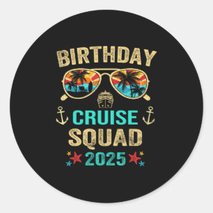 Sticker Rond Équipe de croisière d'anniversaire 2025