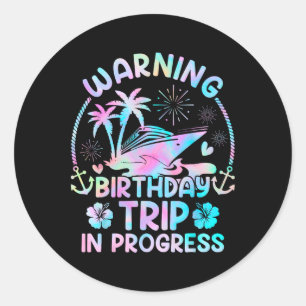 Sticker Rond Équipe de croisière d'anniversaire Rassembler des