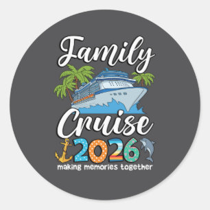 Sticker Rond Équipe de Croisière Familiale 2026 Groupe Correspo
