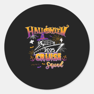 Sticker Rond Équipe de croisière Halloween 2025 Croisière famil