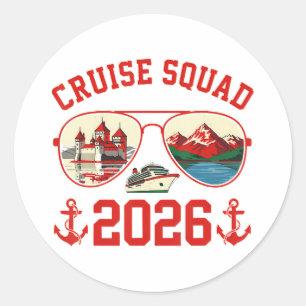 Sticker Rond Équipe de croisière Voyage en Suisse 2026
