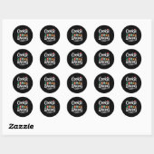 Sticker Rond Équipe de fabrication de biscuits Noël Chefs Fêtes (Feuille)