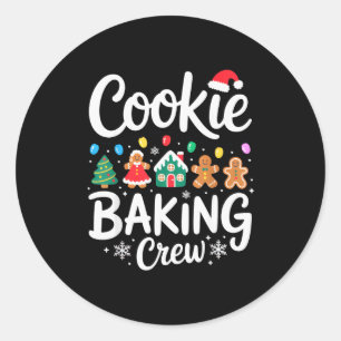 Sticker Rond Équipe de fabrication de biscuits Noël Chefs Fêtes