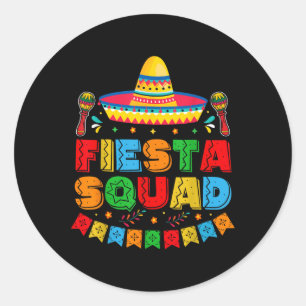 Sticker Rond Équipe de Fiesta Cinco De Mayo Mexique Taco Guitar