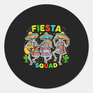 Sticker Rond Équipe de fiesta cinco de mayo musique mexicaine F