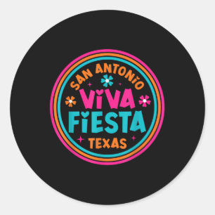Sticker Rond Équipe de Fiesta San Antonio Texas Cinco De Mayo L