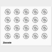 Sticker Rond équipe de football (Feuille)