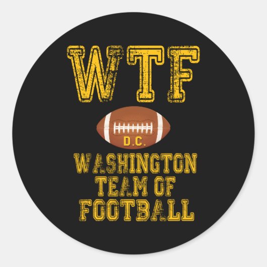 Sticker Rond Équipe De Football De Wtf Washington (Devant)