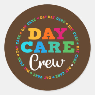 Sticker Rond Équipe de garderie Équipe de fournisseurs de ser