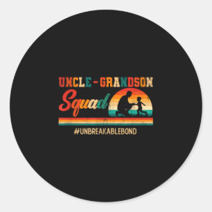 Sticker Rond Équipe de grand-père rétro vintage pour la fête de