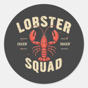 Sticker Rond Équipe de homard - Plonger Dans Le Festival du hom