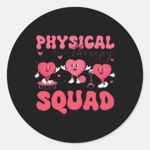 Sticker Rond Équipe de kinésithérapie Saint-Valentin Pt Pta Val