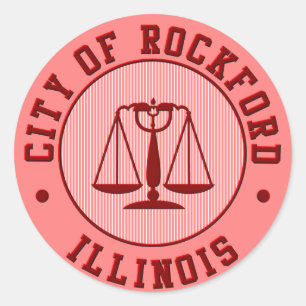 Sticker Rond Équipe de KRW Rockford de baseball