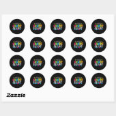 Sticker Rond Équipe de la 4e année Retour à l'école Enseignants (Feuille)