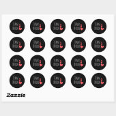 Sticker Rond Équipe de la mariée (Feuille)
