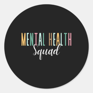 Sticker Rond Équipe de la santé mentale Sensibilisation à la sa