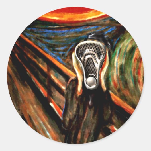 Sticker Rond Équipe de Lacrosse (Devant)