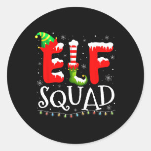 Sticker Rond Équipe de lutin de Noël à assortir pour la famille