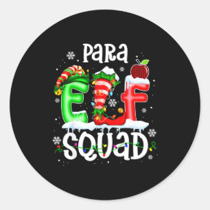 Sticker Rond Équipe de lutins mignons et drôles pour enfants en