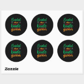 Sticker Rond Équipe de mariée de mariage Marié (Feuille)