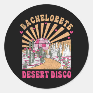Sticker Rond Équipe de mariée disco du désert, enterrement de v