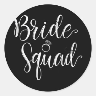 Sticker Rond Équipe de mariée Mariage équipe de mariée Bachelor