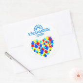 Sticker Rond Équipe de maternelle (Enveloppe)