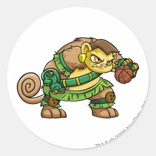 Sticker Rond Équipe de Mystery Island Capitaine 2 (Devant)