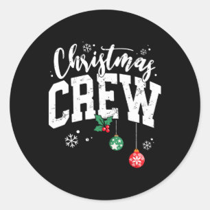 Sticker Rond Équipe de Noël Funny Groupe de jumelage famille Xm