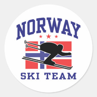 Sticker Rond Équipe de Norvège