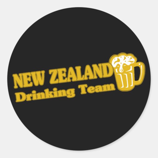 Sticker Rond Équipe de Nouvelle-Zélande (Devant)