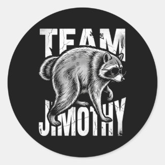 Sticker Rond Équipe de panda de déchets drôles de Jimothy pour