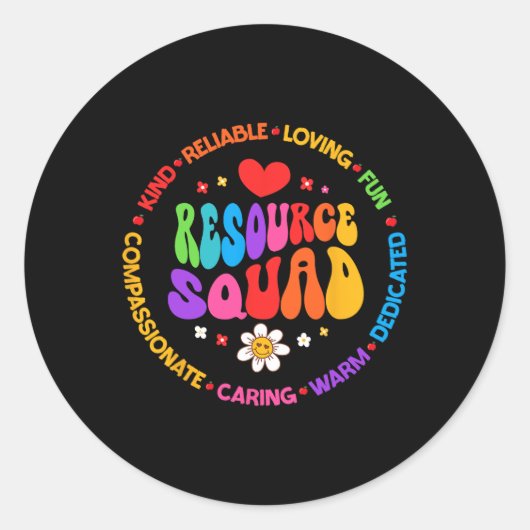 Sticker Rond Équipe de professeurs de la Resource Squad Éducati (Devant)