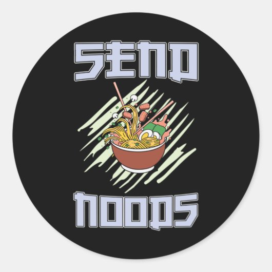 Sticker Rond Équipe de Ramen Lover | cadeau parfait (Devant)