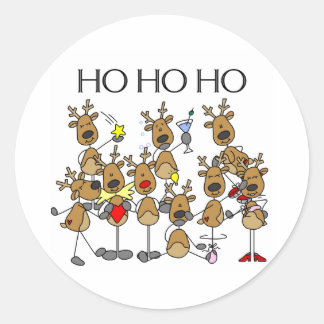 Sticker Rond Équipe de Reindeer