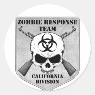 Sticker Rond Équipe de réponse de zombi : Division de la