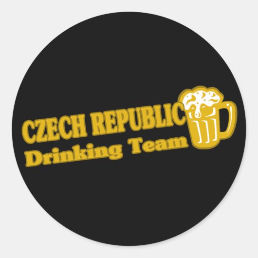 Sticker Rond Équipe de République tchèque (Devant)