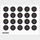 Sticker Rond Équipe de rêve de 4e année Enseignant de quatrième (Feuille)