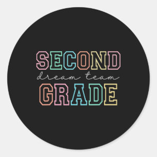 Sticker Rond Équipe de rêve de deuxième année 2e année Premier
