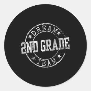 Sticker Rond Équipe de rêve de deuxième année Premier jour de t