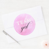 Sticker Rond Équipe de Reveal Genre Fille (Enveloppe)